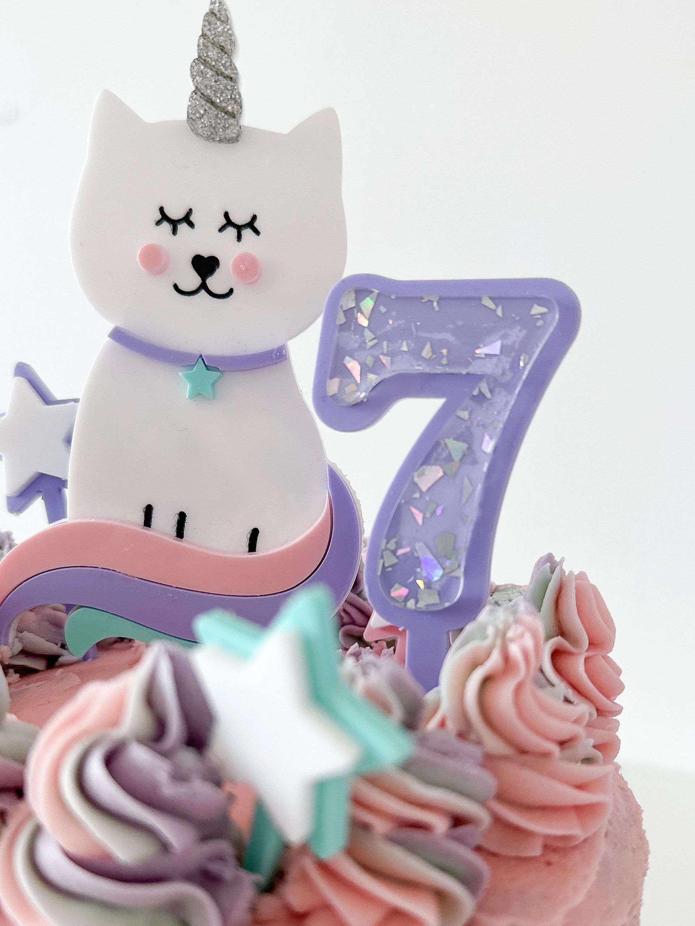 Double Layered Chunky Glitter Number Cake Topper image 3