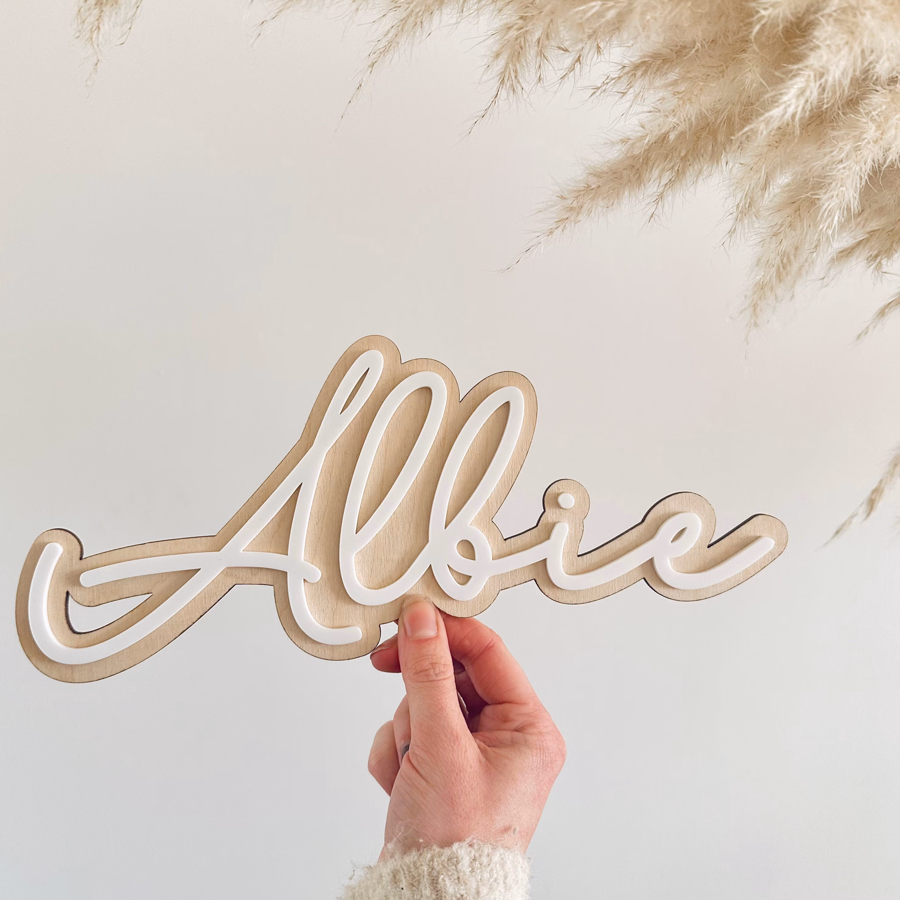 Double Layered Custom Nursery Name Sign