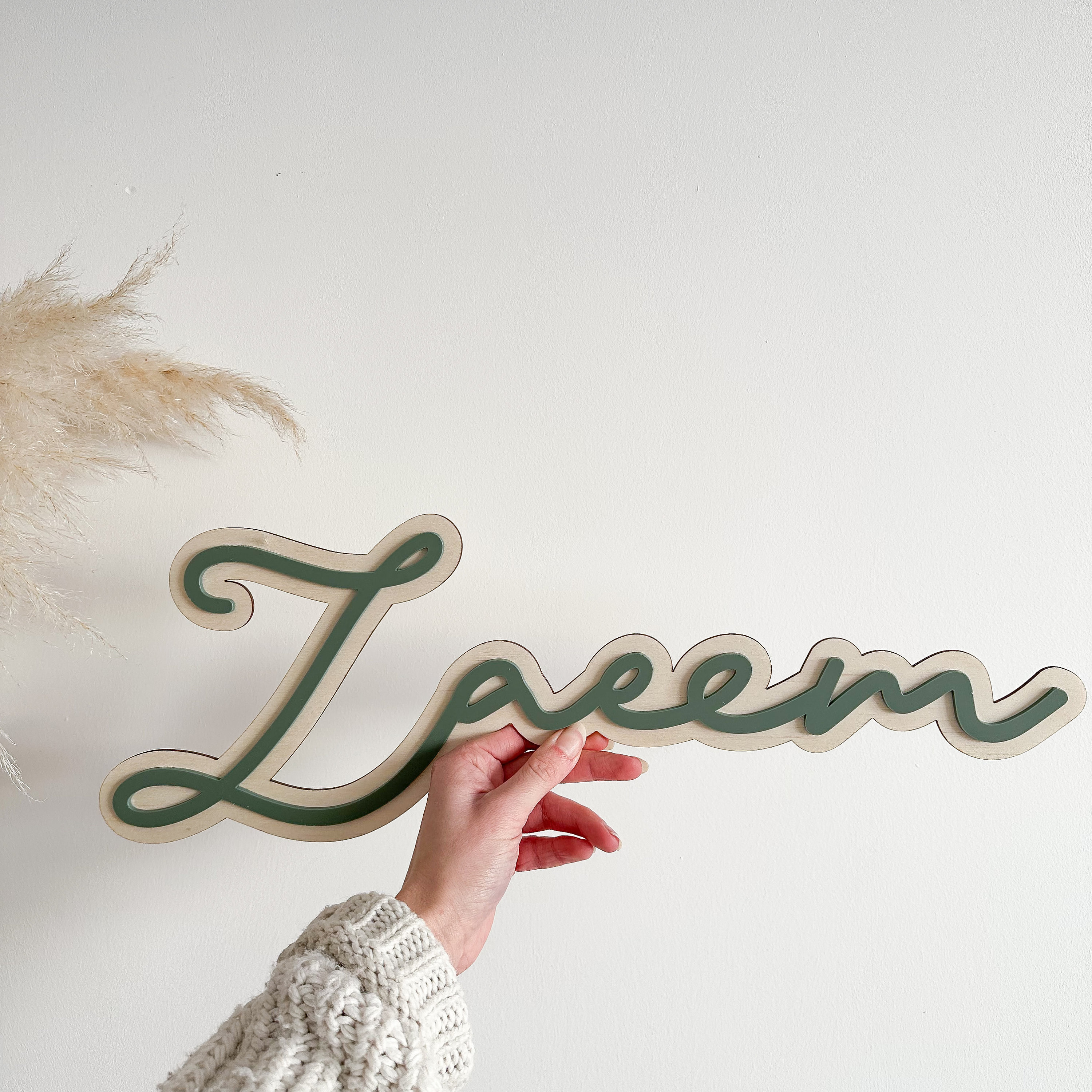 Double Layered Custom Nursery Name Sign alternate view