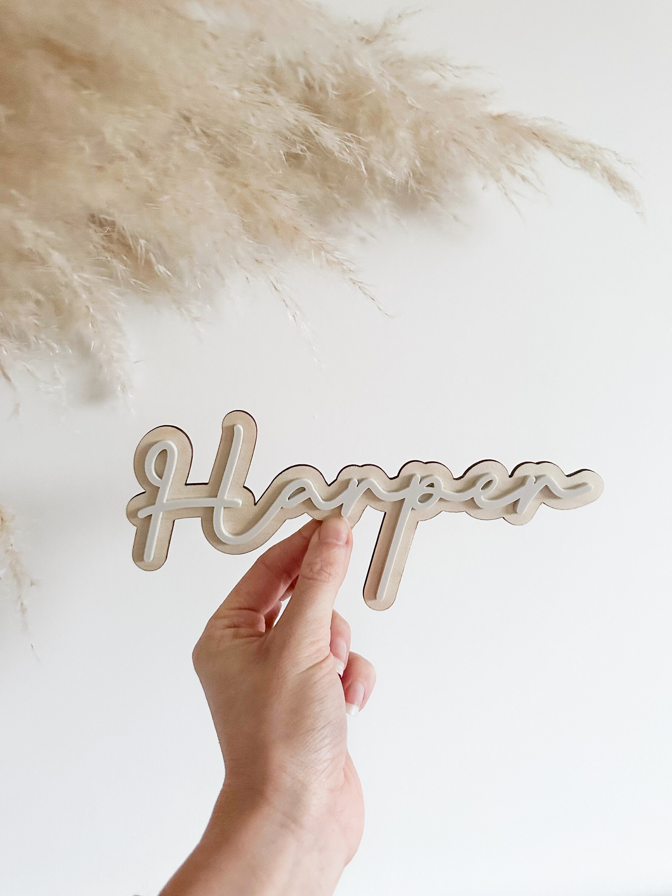 Double Layered Custom Nursery Name Sign image 6