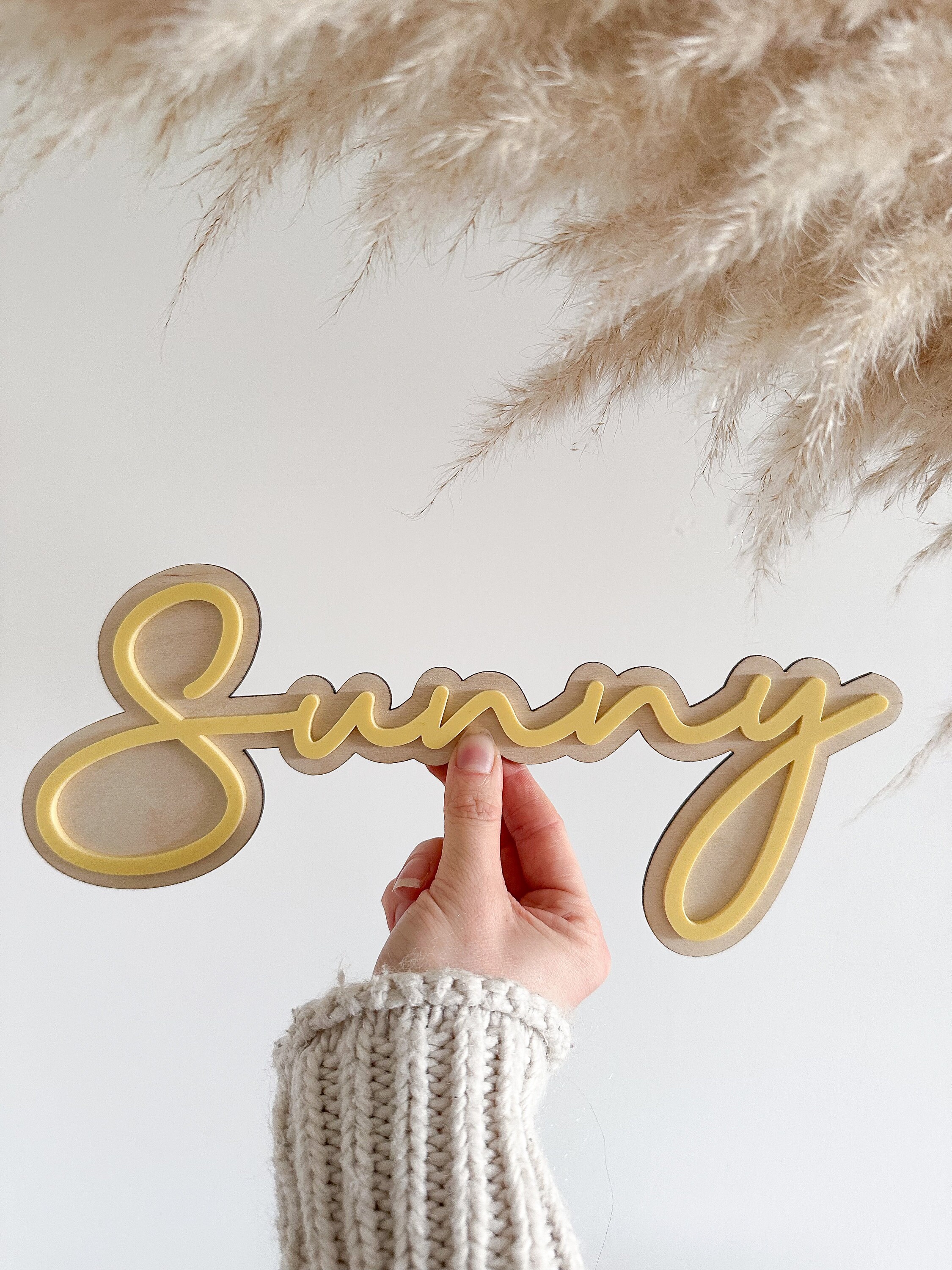 Double Layered Custom Nursery Name Sign image 3