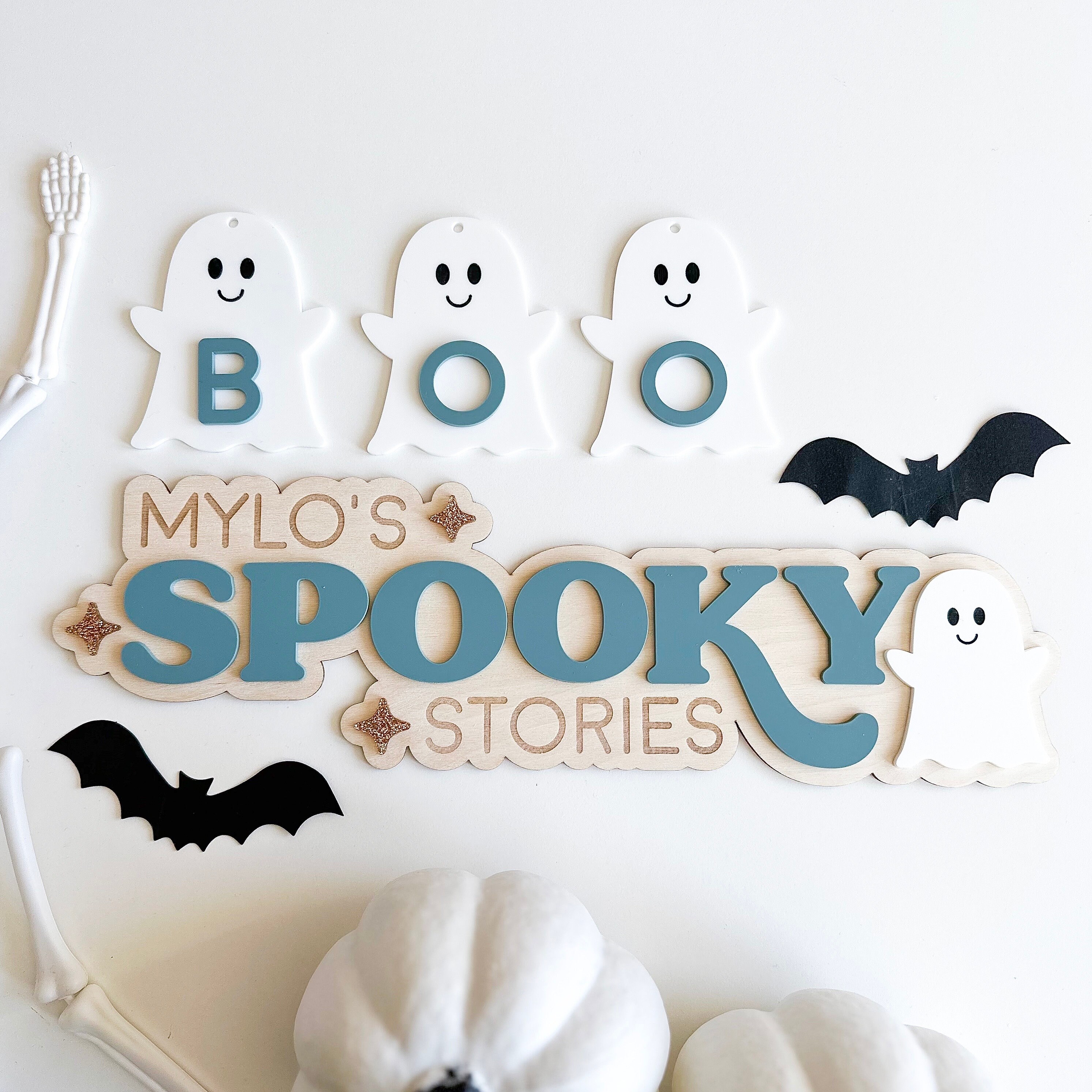 Double Layered Spooky Halloween Bookshelf Sign image 6