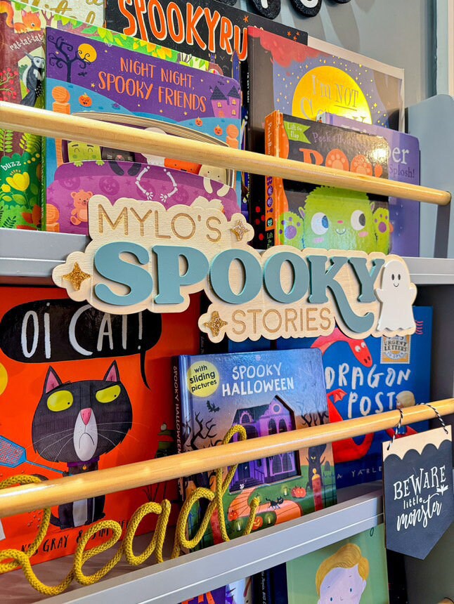 Double Layered Spooky Halloween Bookshelf Sign image 7