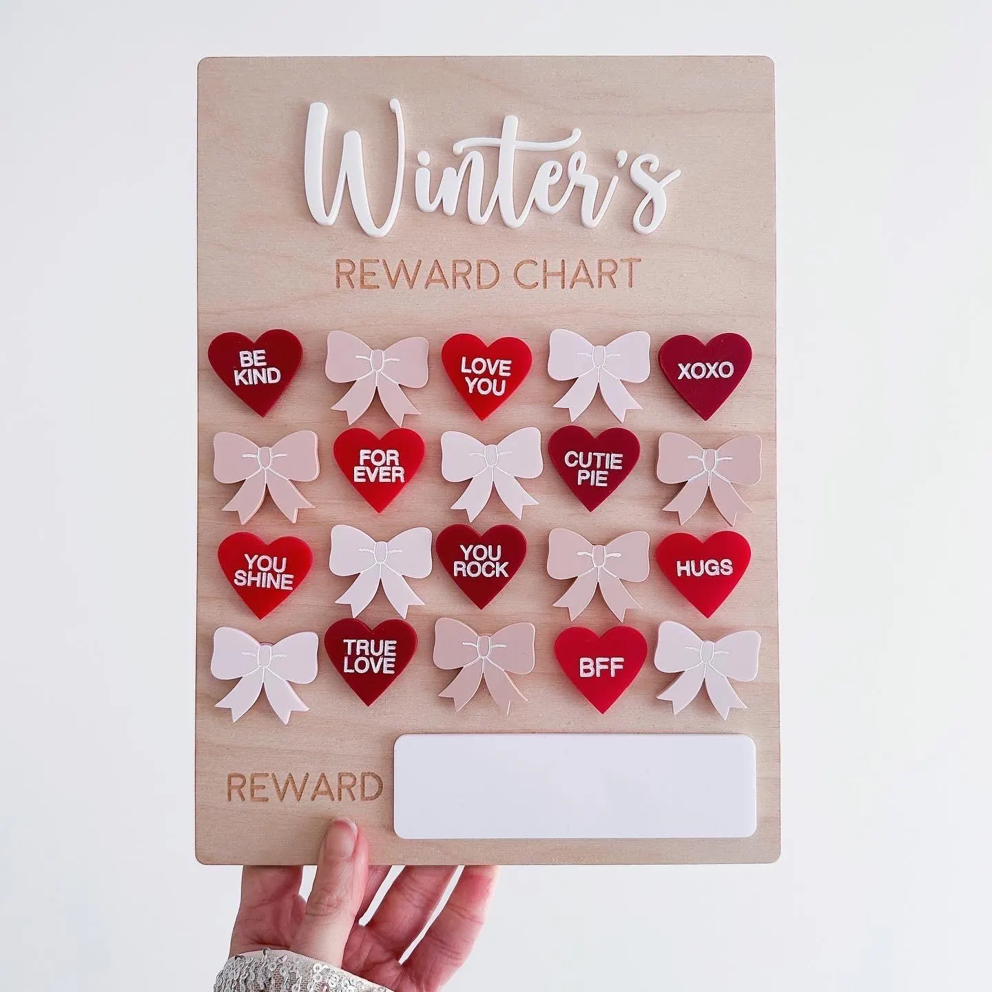 Valentine Shapes Reward Chart alternate view