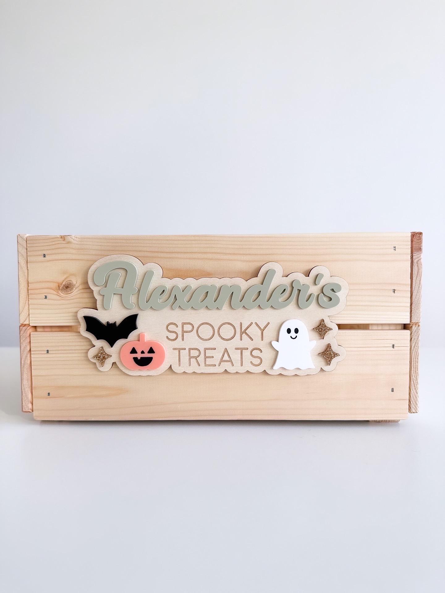 Interchangeable Personalised Halloween Crate alternate view