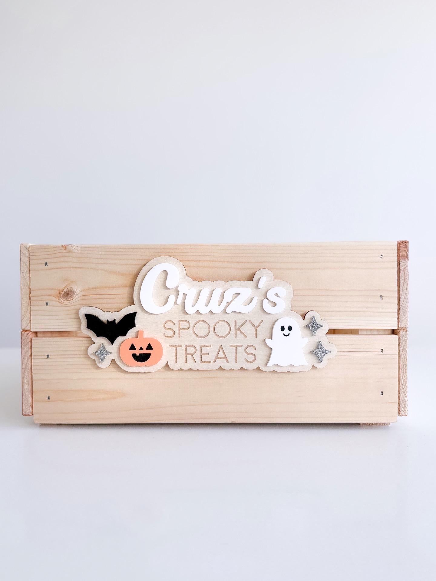 Interchangeable Personalised Halloween Crate image 3