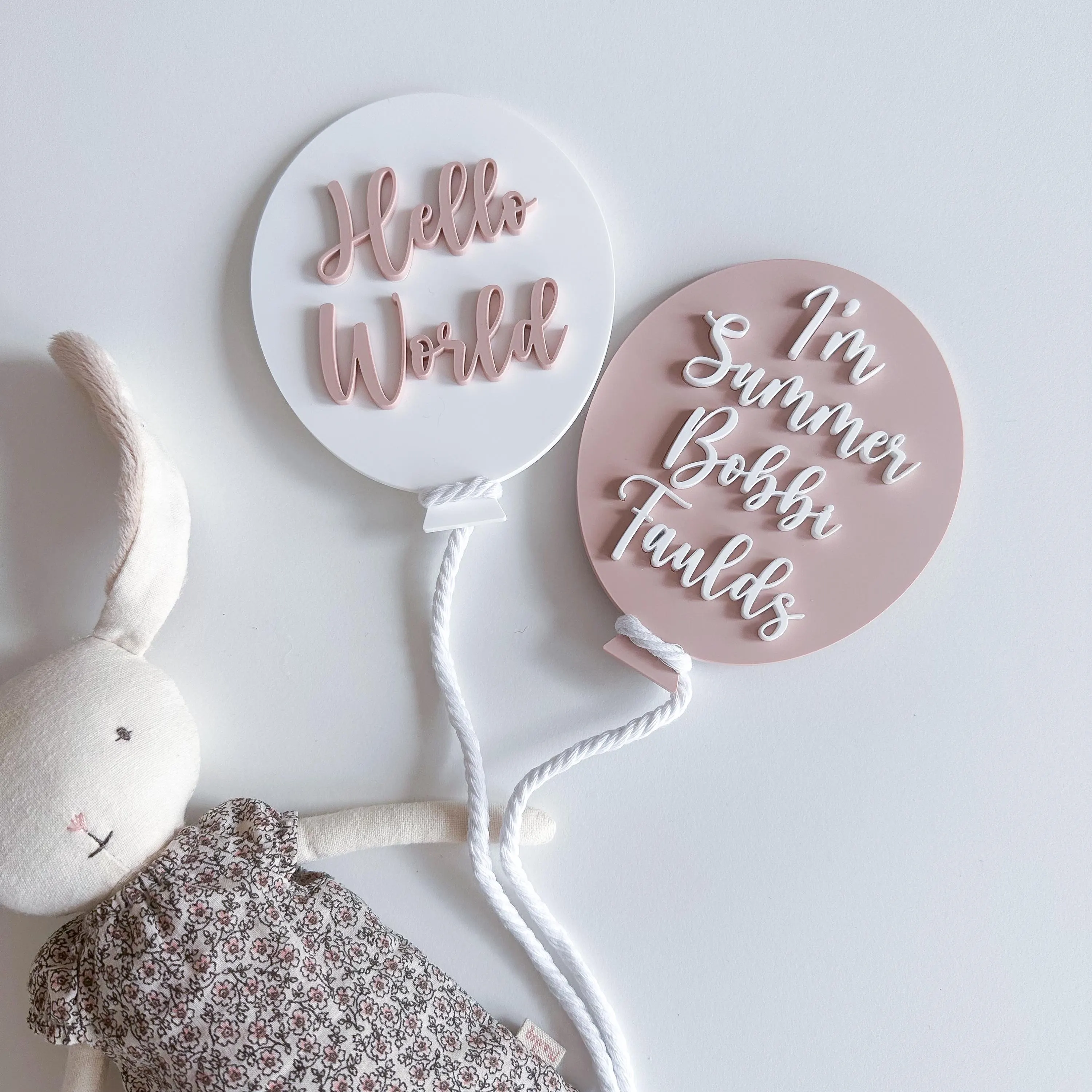 Personalised Balloon Baby Announcement Disc