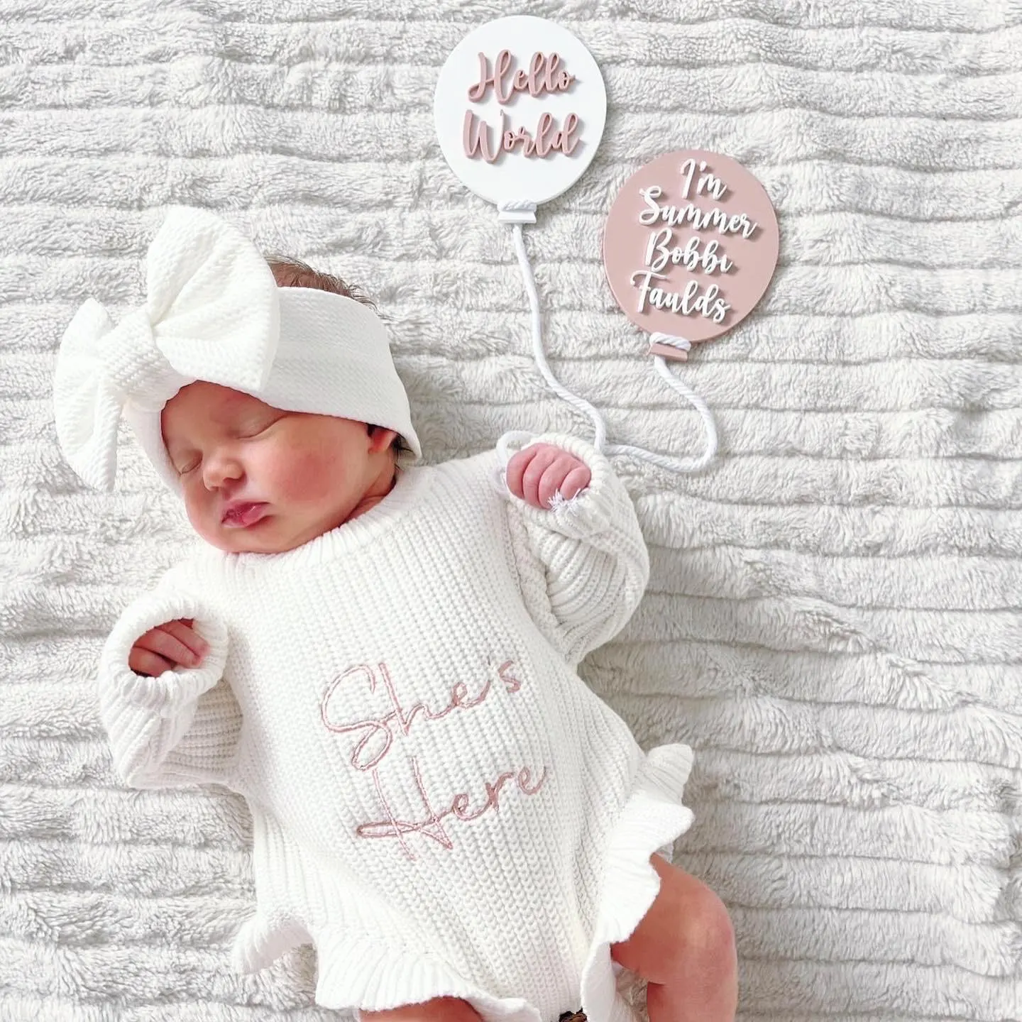Personalised Balloon Baby Announcement Disc image 3