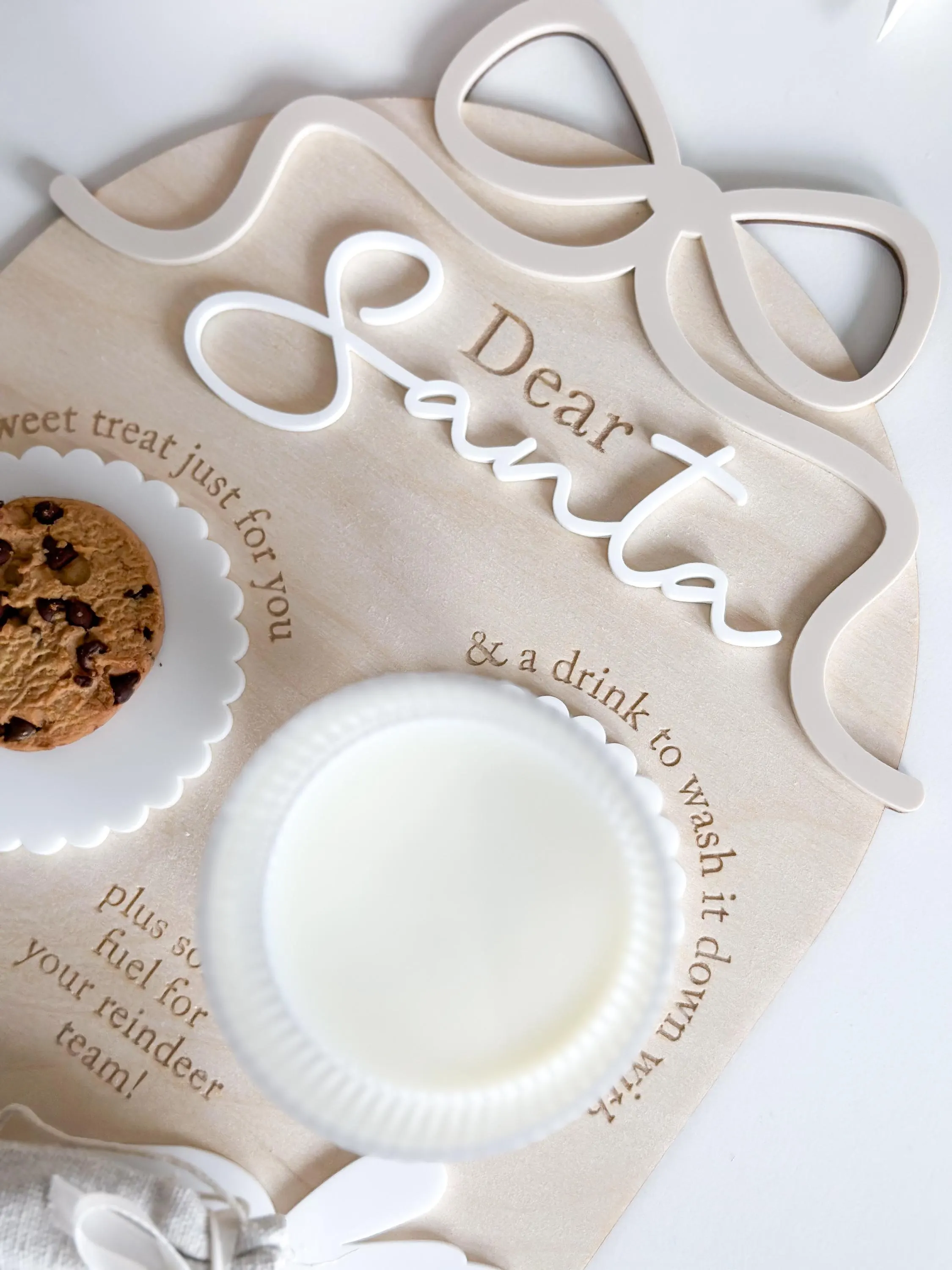 Personalised Dear Santa Bow Treat Board image 6