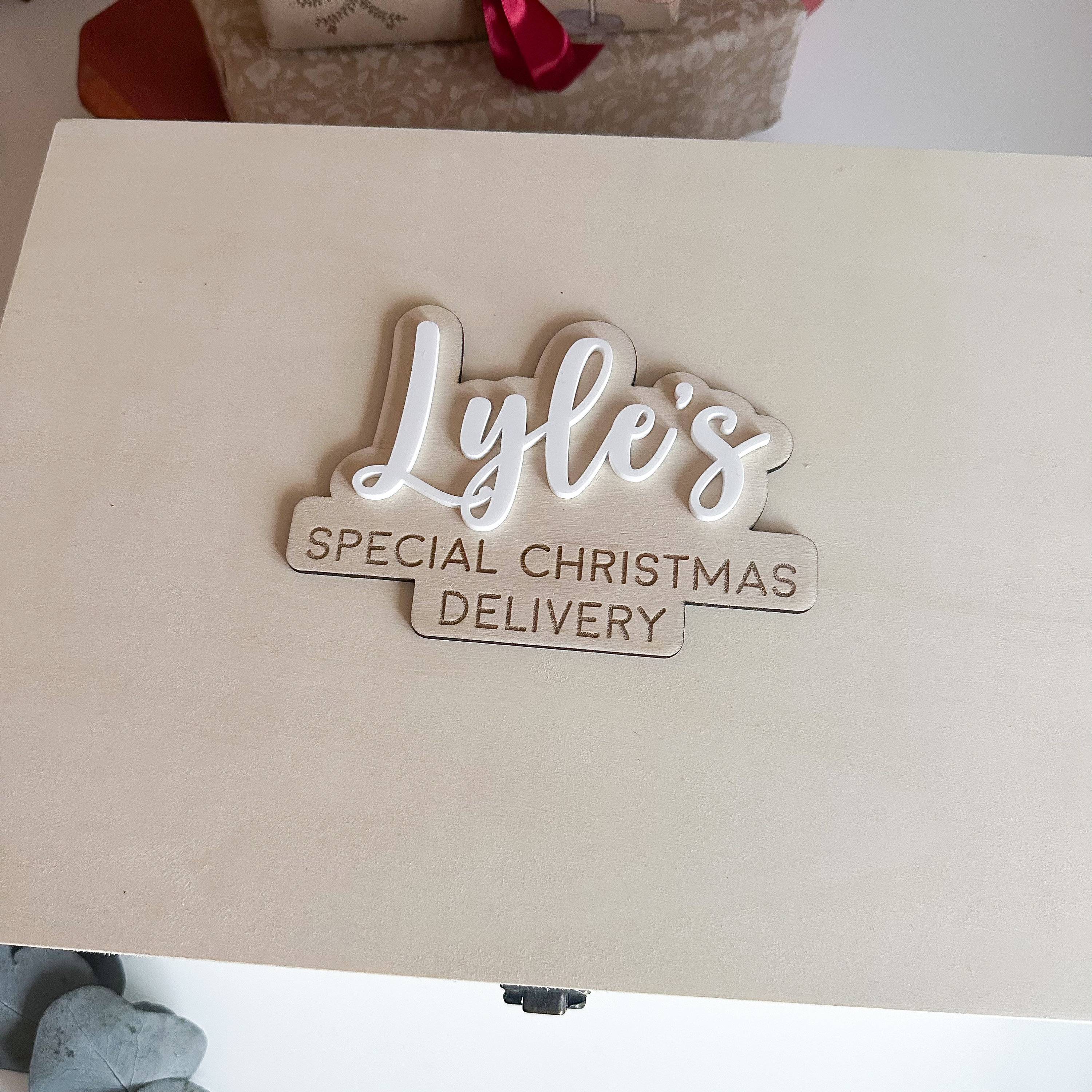 Personalised Layered Christmas Crate Label image 4