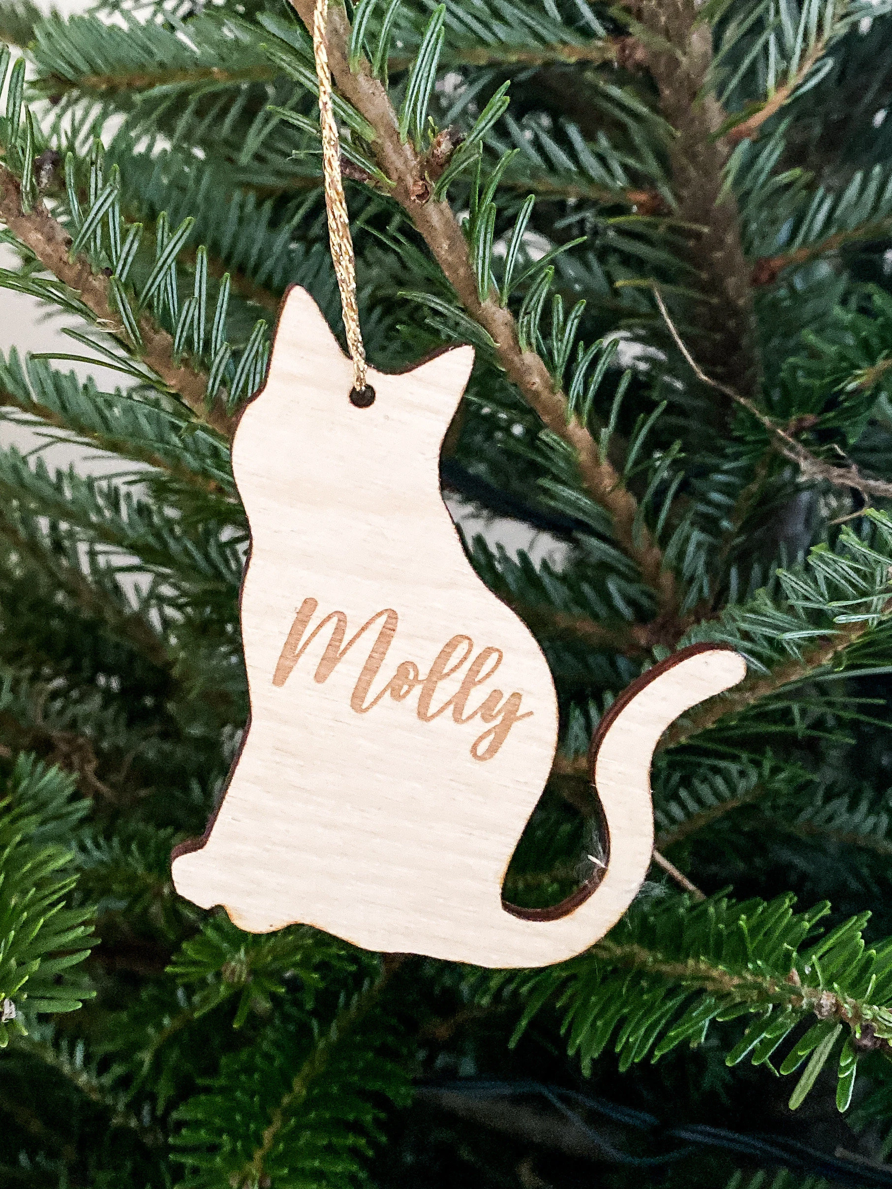 Personalised Pet Cat Christmas Tree Decoration