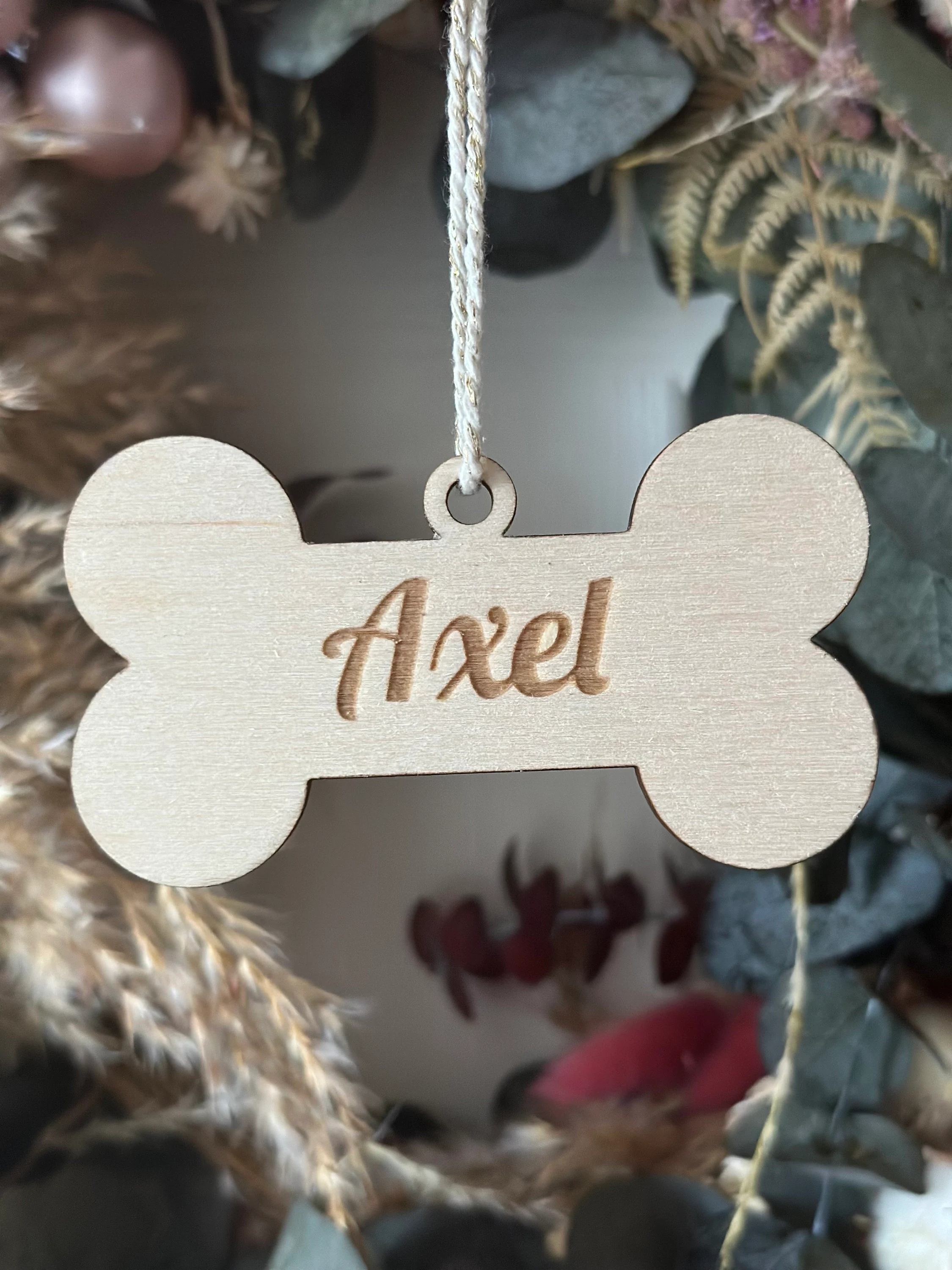 Personalised Pet Dog Bone Christmas Tree Decoration