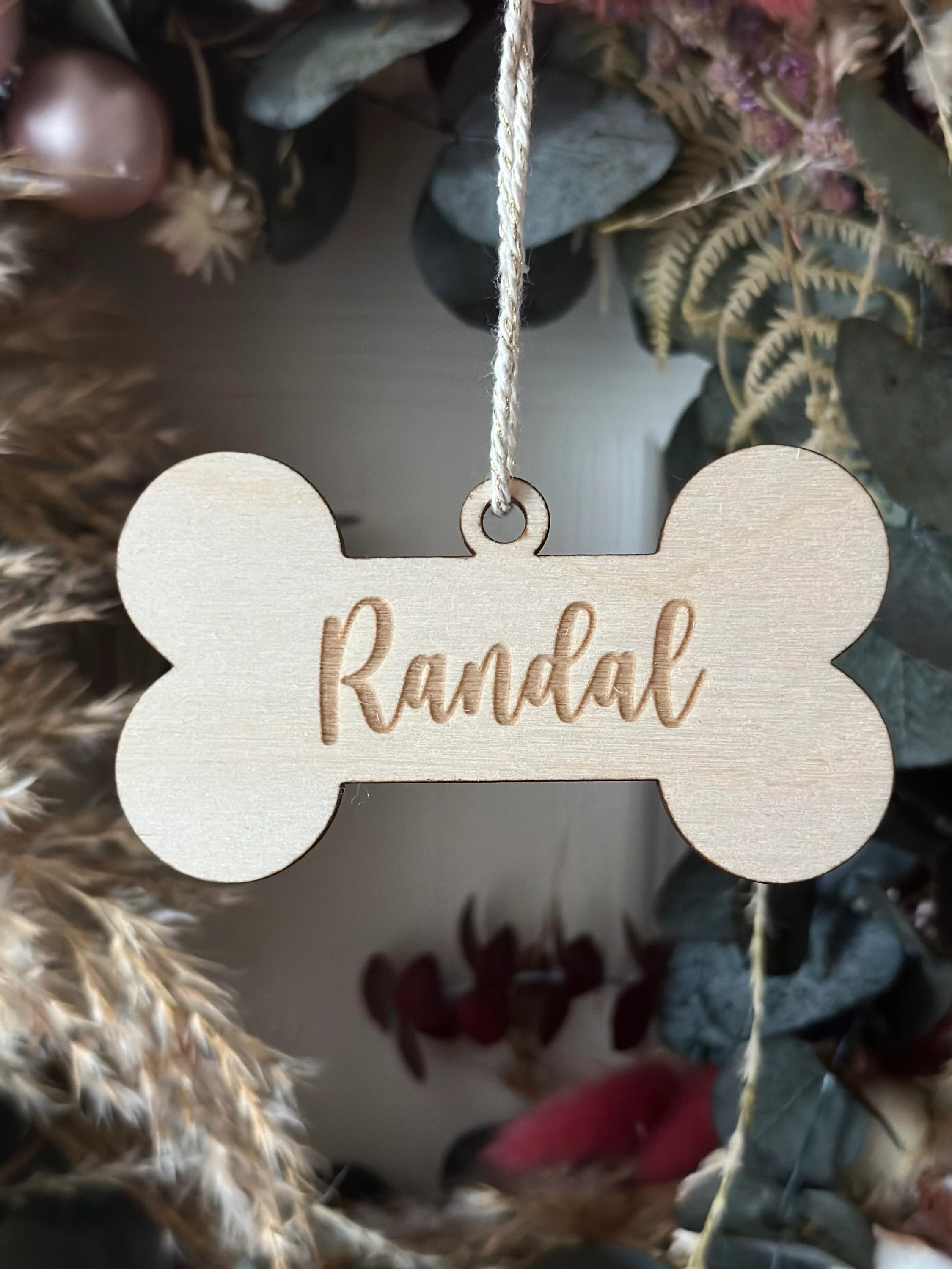 Personalised Pet Dog Bone Christmas Tree Decoration alternate view