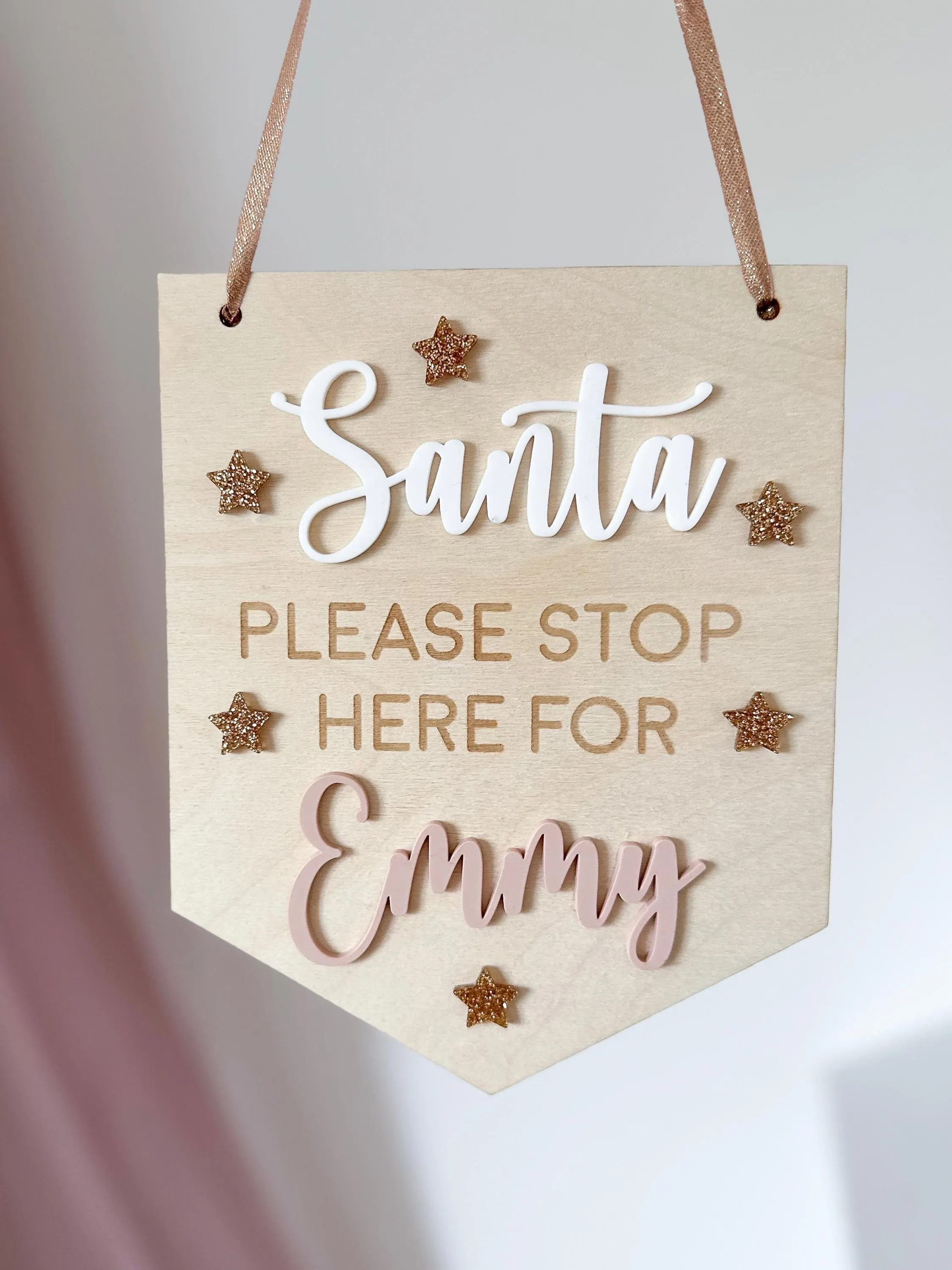 Personalised Santa Please Stop Here Sign