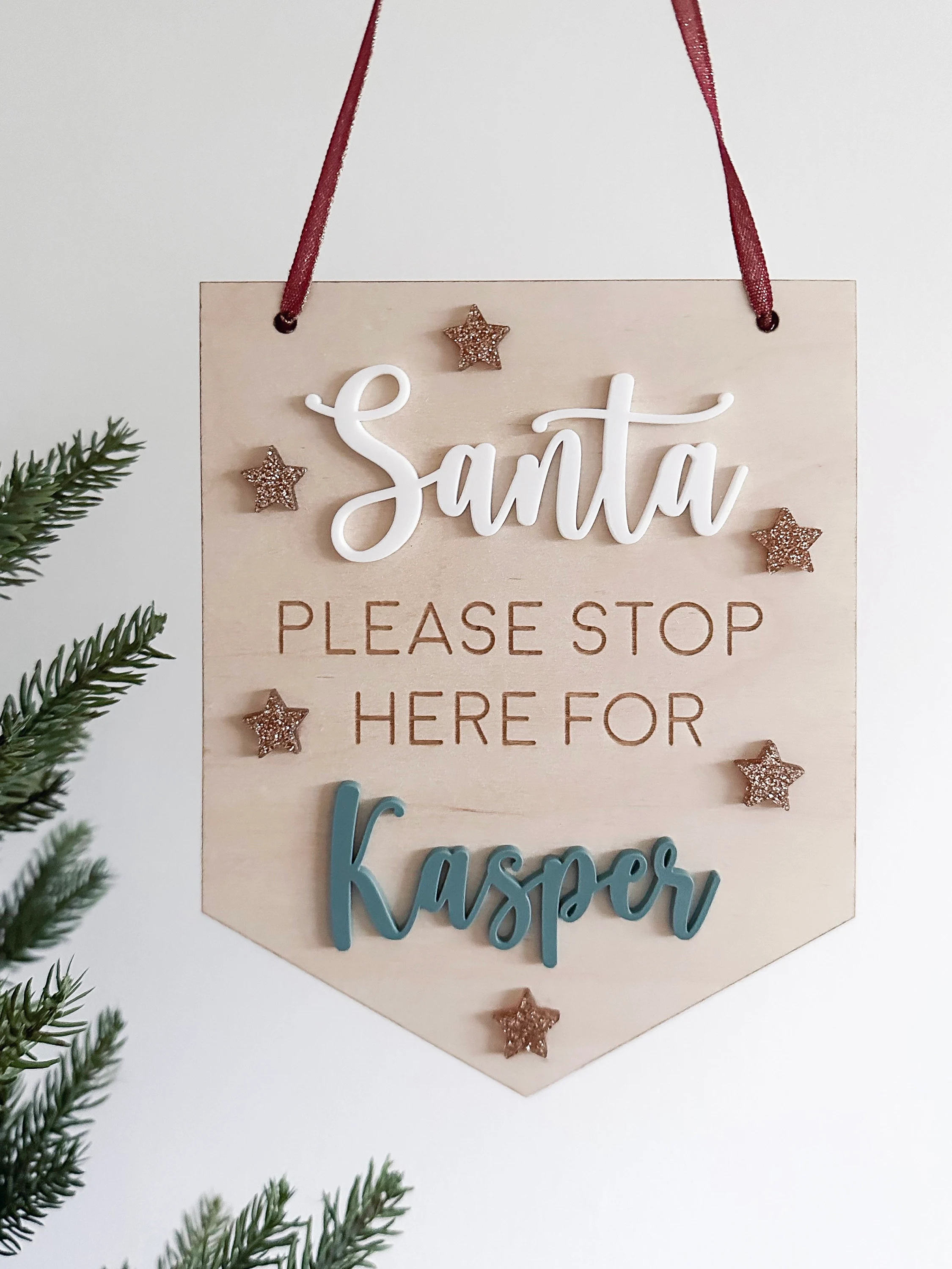 Personalised Santa Please Stop Here Sign image 3