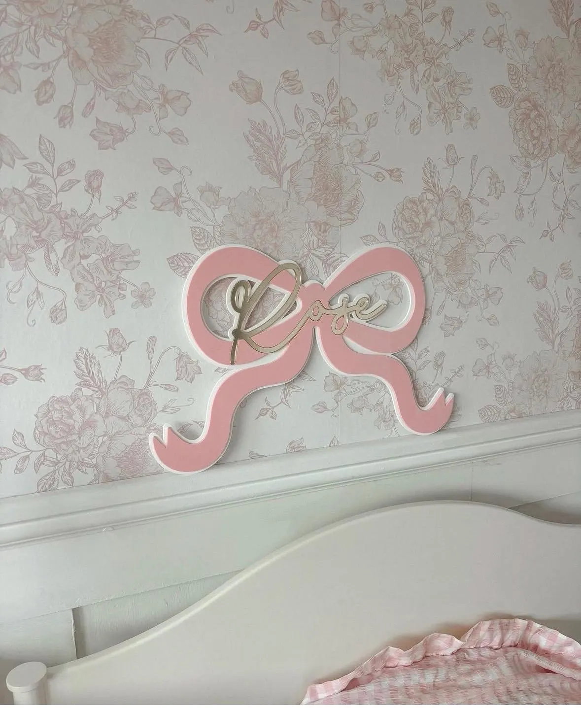 Triple Layered Custom Bow Name Sign alternate view